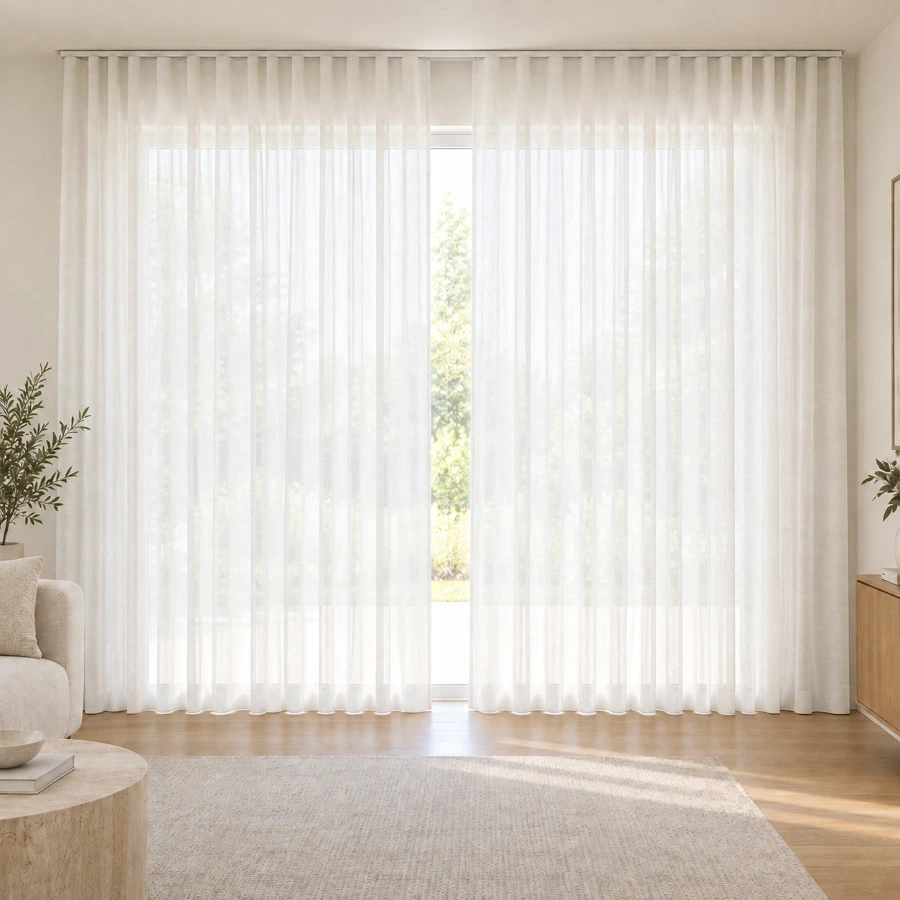 Sheer and blockout curtains — Klay product example