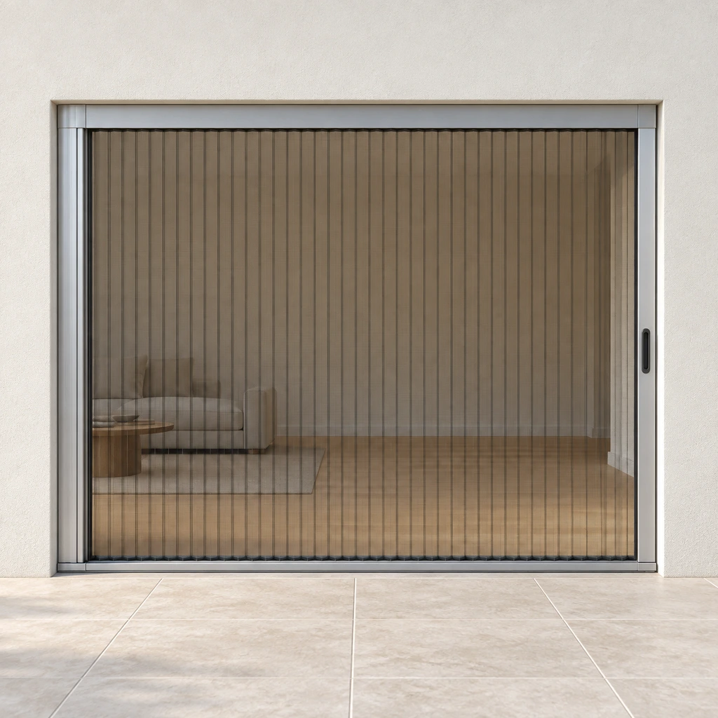 Pleated flyscreens — Klay product example
