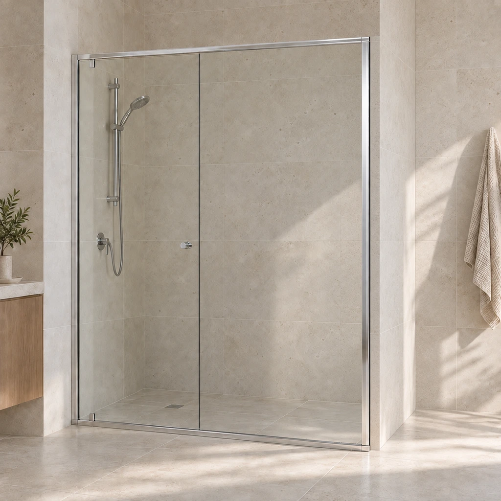 Semi-frameless front-only shower screens — Klay product example